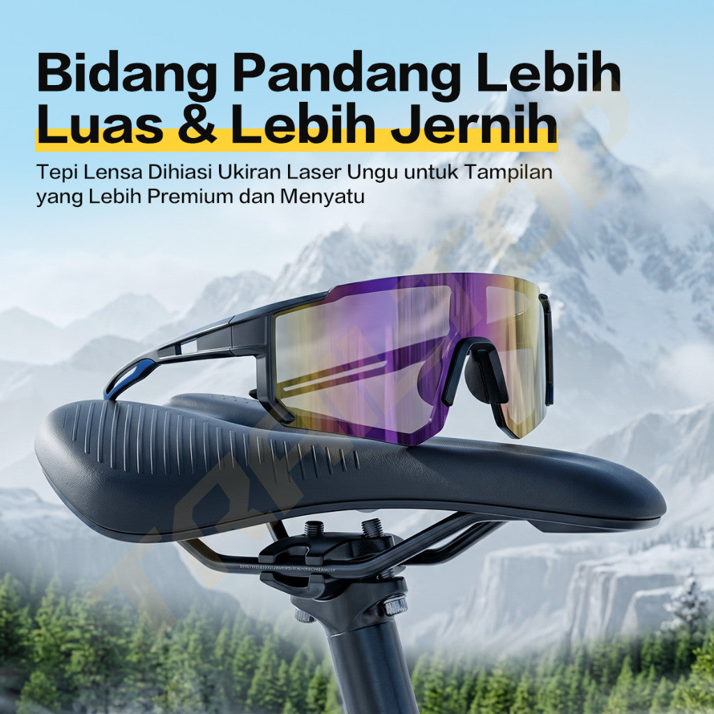 TrailTop Kacamata Sepeda Sport Outdoor Kacamata Hitam Aviation HD Polarized UV400 Anti Silau
