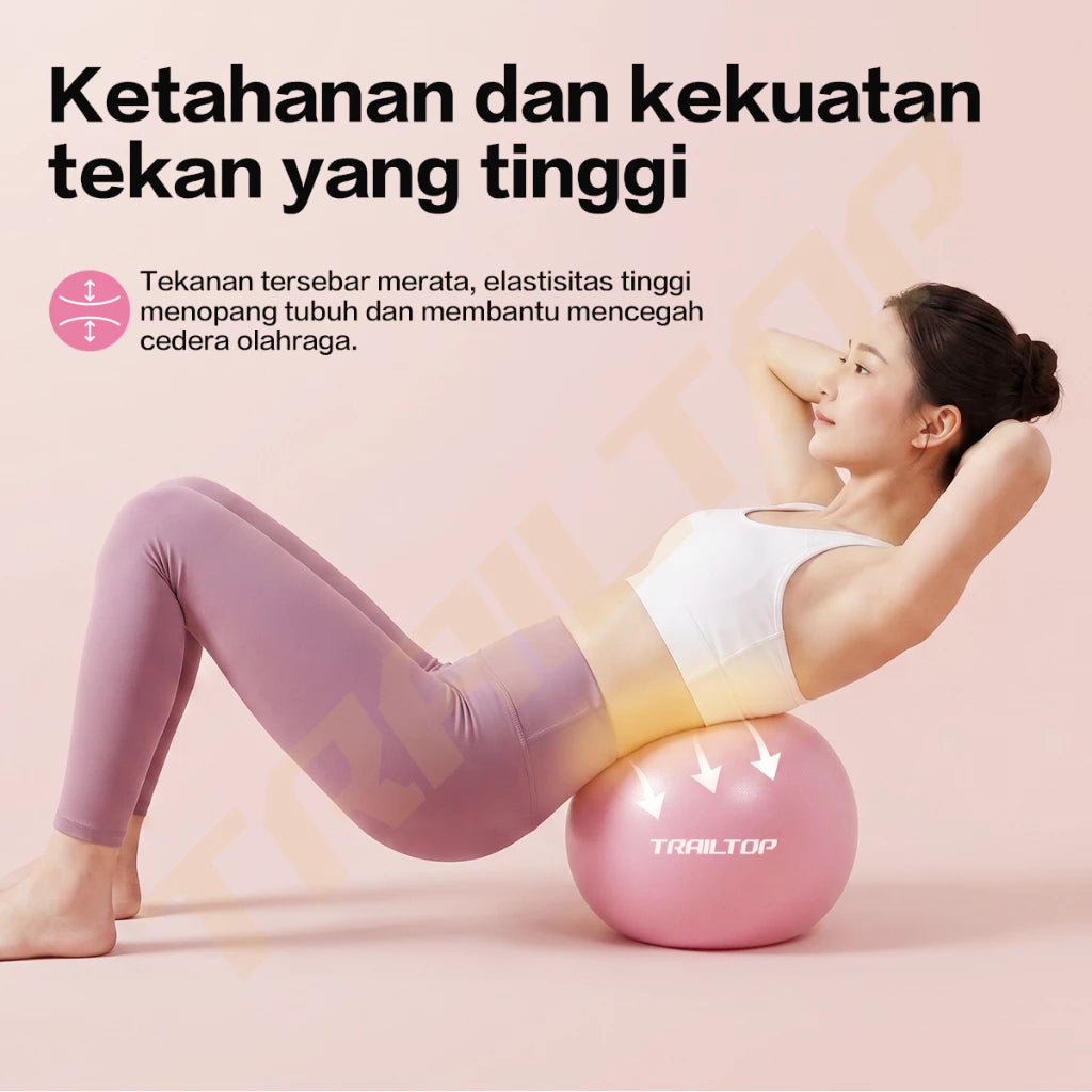 READY TrailTop Bola Yoga Mini Pilates Ball Anti Burst Bola Senam Fitness Core Exercise Gym untuk Wanita & Pria