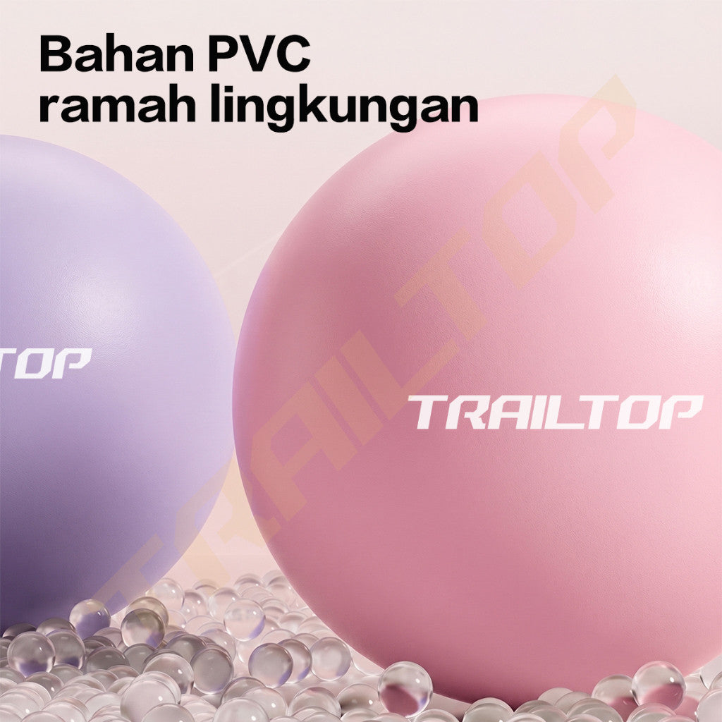 TrailTop Bola Yoga Mini Pilates Ball Anti Burst Bola Senam Fitness Core Exercise Gym untuk Wanita & Pria