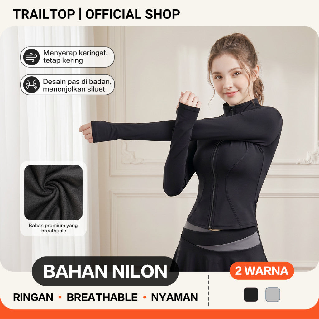 TrailTop Set Yoga Bahan Adem & Ringan Quick Dry Anti UV  Pakaian Gym Yoga Berkualitas Tinggi
