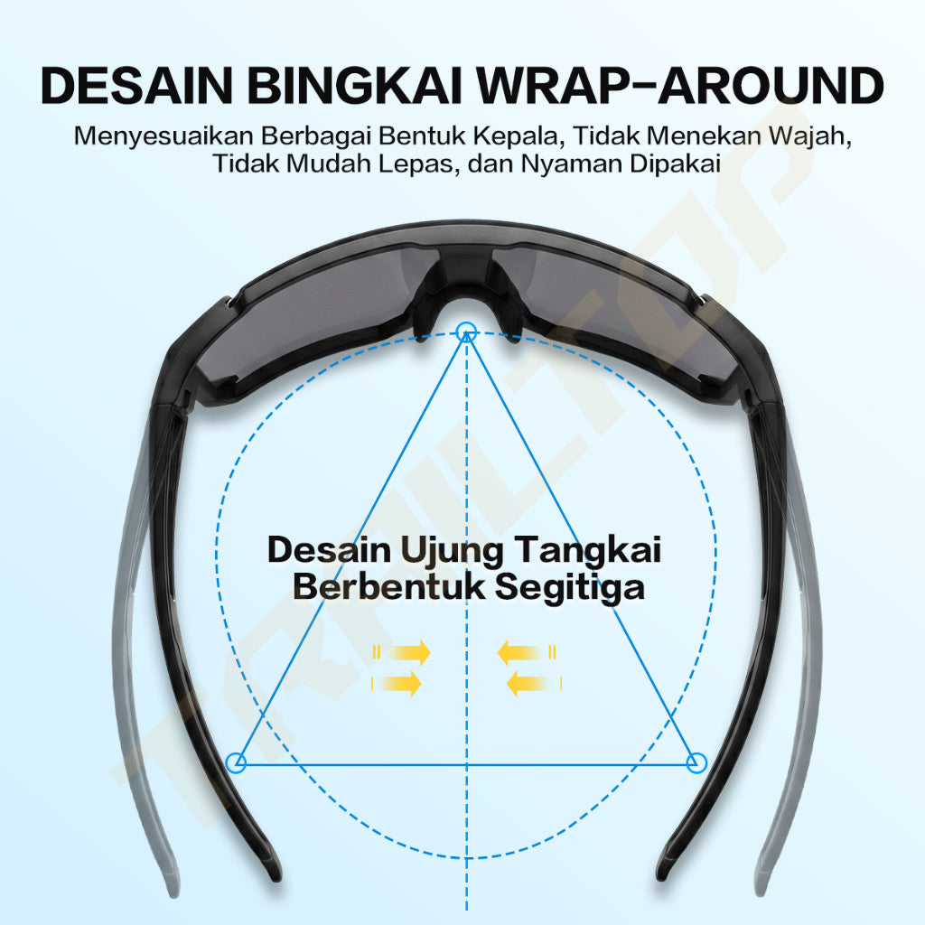 TrailTop Kacamata Sepeda Sport Outdoor Kacamata Hitam Aviation HD Polarized UV400 Anti Silau