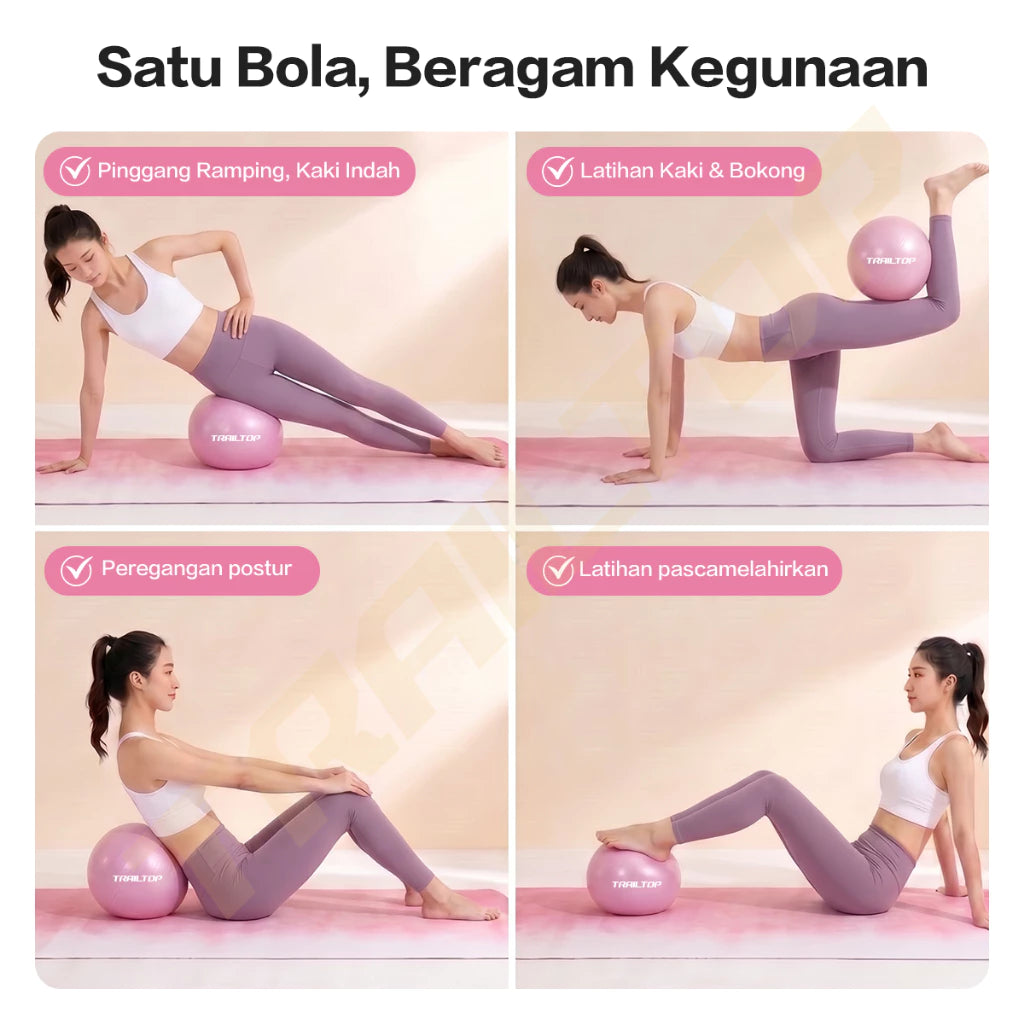 READY TrailTop Bola Yoga Mini Pilates Ball Anti Burst Bola Senam Fitness Core Exercise Gym untuk Wanita & Pria