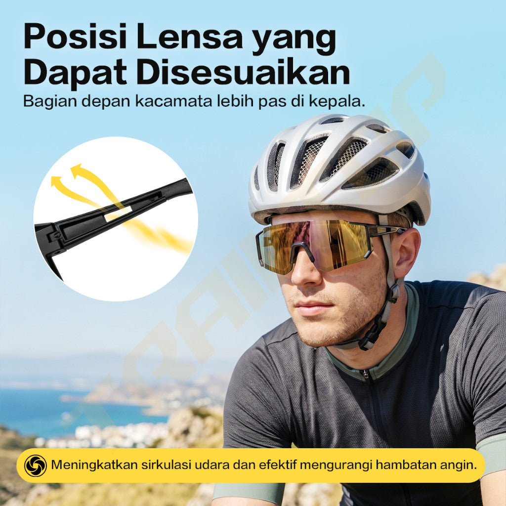 TrailTop Kacamata Sepeda Sport Outdoor Kacamata Hitam Aviation HD Polarized UV400 Anti Silau