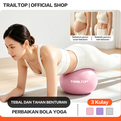 READY TrailTop Bola Yoga Mini Pilates Ball Anti Burst Bola Senam Fitness Core Exercise Gym untuk Wanita & Pria