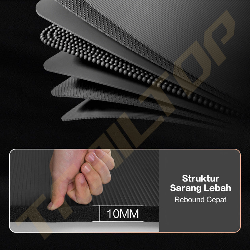TrailTop Matras Olahraga 8/10MM Matras Yoga Premium Anti Slip Yoga Mat Karpet Olahraga Workout