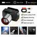 TrailTop Senter Kepala lED Super Terang Tahan 10 Jam Fast Charging Zoom Teleskopik 3000mAh 1000Lumen