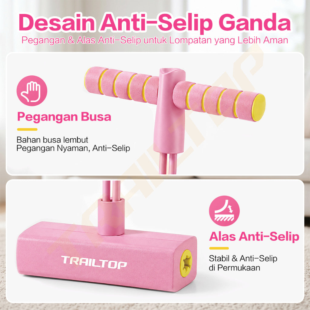 TrailTop Jumping Trainer Anak Alat Latihan Lompat Tali Elastis Pegangan Busa Anti Slip Indoor