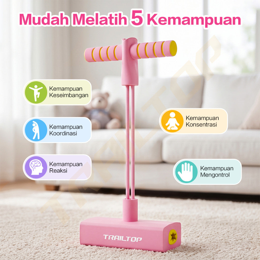 TrailTop Jumping Trainer Anak Alat Latihan Lompat Tali Elastis Pegangan Busa Anti Slip Indoor