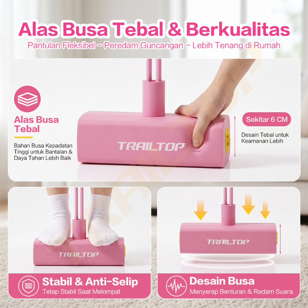 TrailTop Jumping Trainer Anak Alat Latihan Lompat Tali Elastis Pegangan Busa Anti Slip Indoor
