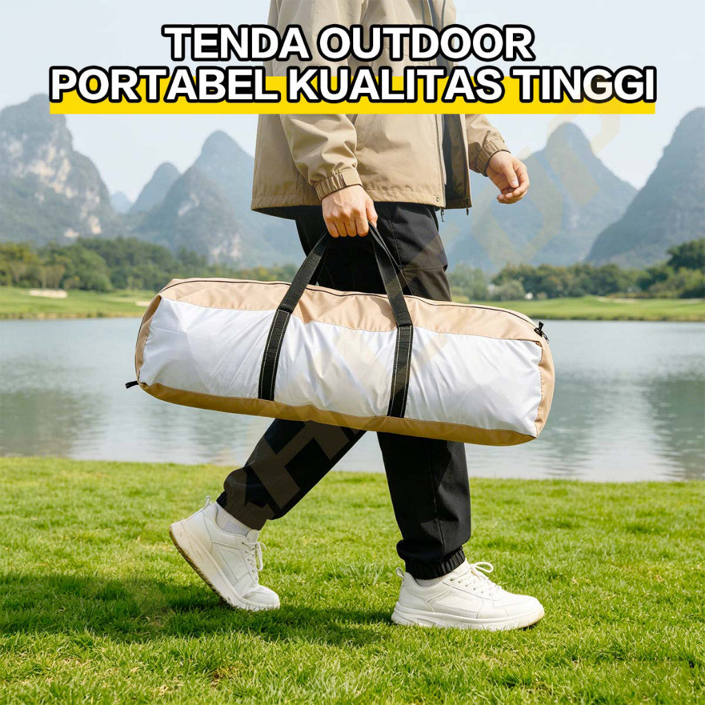 TrailTop Tenda Camping Outdoor Otomatis 4-6 Orang Anti Air Tahan Sinar UV 200x200cm